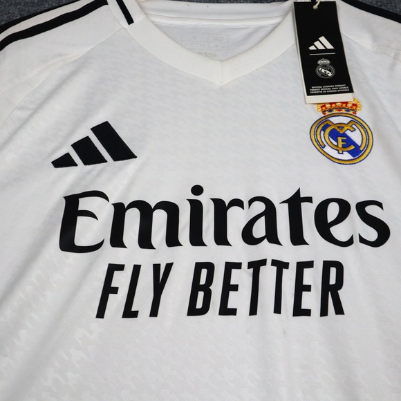 Real Madrid 2024-25 White Home Jersey Adidas Mens Large Aeroready NWT READ - Picture 5 of 16